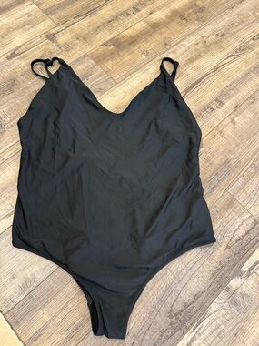 aerie Black One-Piece Cheeky Swimsuit